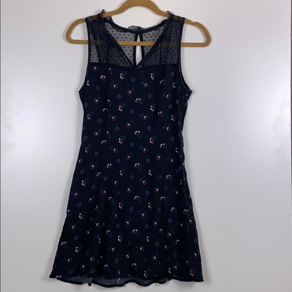 Hollister Dresses & Skirts - Hollister I Navy Mini Floral Dress Size Medium